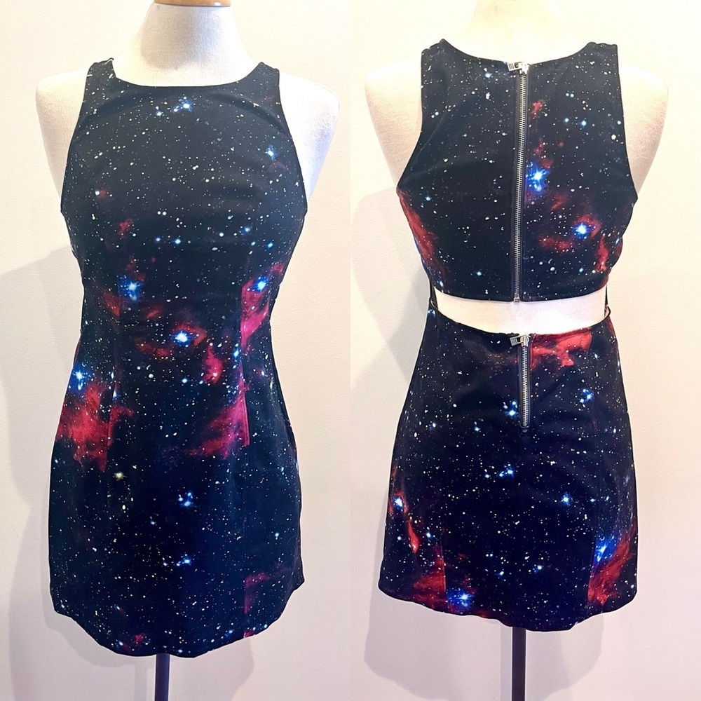 Galaxy Print Sleeveless Dress with cut out by Dolce Vita 6
